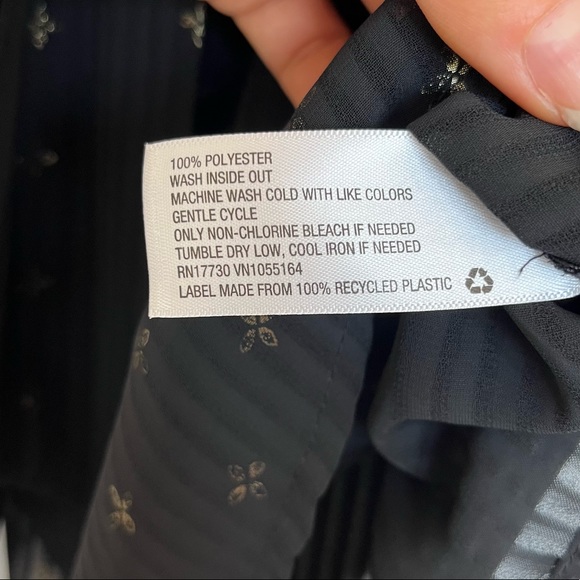 * Black Blouse with Gold Print * - Picture 10 of 11